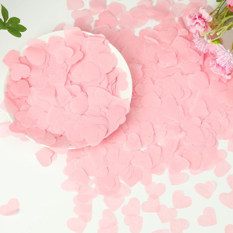 CIPOWM 6000pcs Valentine's Day Heart Confetti Decoration, Paper Heart Shaped Table Confetti for Valentine's Day Wedding Engagement Anniversary Birthday Party Decoration - Image 4
