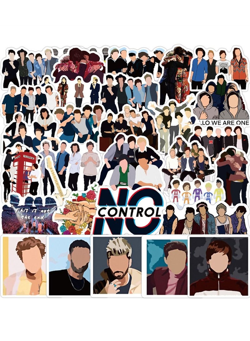 general 50-Piece One Direction Cute Vinyl Waterproof Sticker
