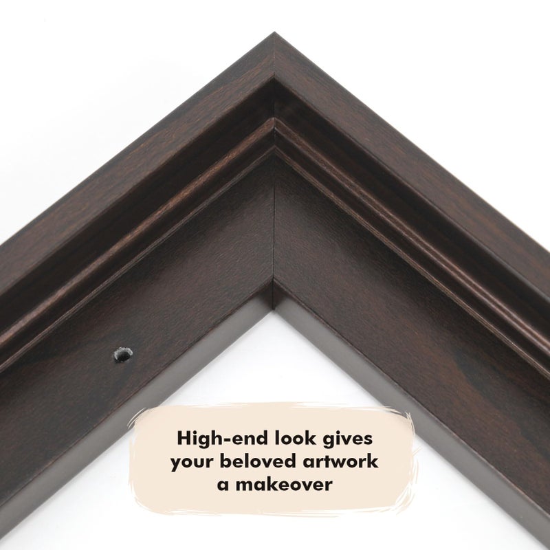 FOLKOR Floater Frame for 10x10 Canvas Paintings  2 Pack Complete Floating Frame with 0.9  Deep for Artists Designers Landscape Portrait Artwork  Modern Home Office Wall Decor (Black Brown) - Image 3