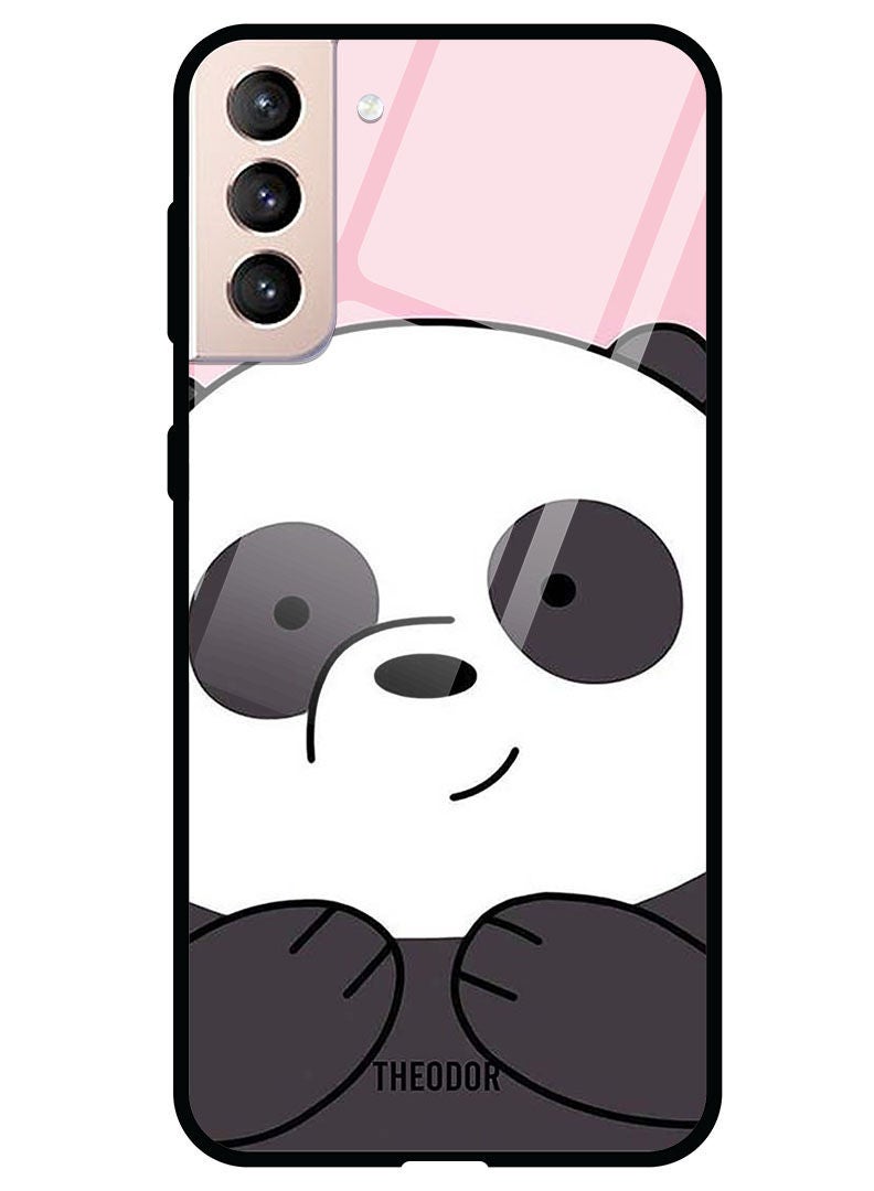 Theodor Protective Tempered Glass Case Cover Samsung Galaxy S21  Panda Smiling - Image 1