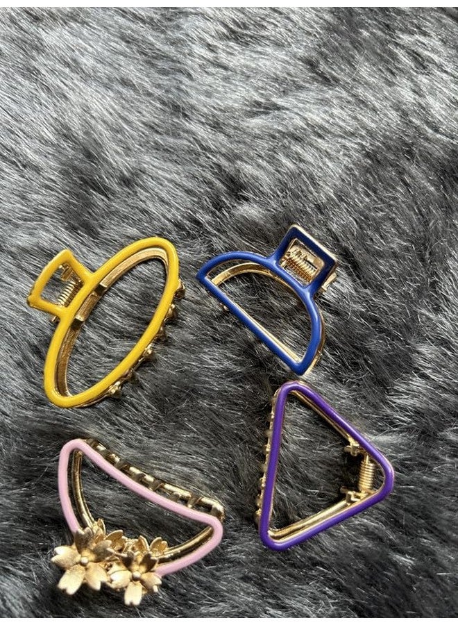 CHRONEX 4PCS Medium Size, Hair Clips for Women, Clutcher for Women Hair, Metal Claw Clips for Women, Hair Extension, Hair Clips & Hair Claw for Womens & Girls - Image 1