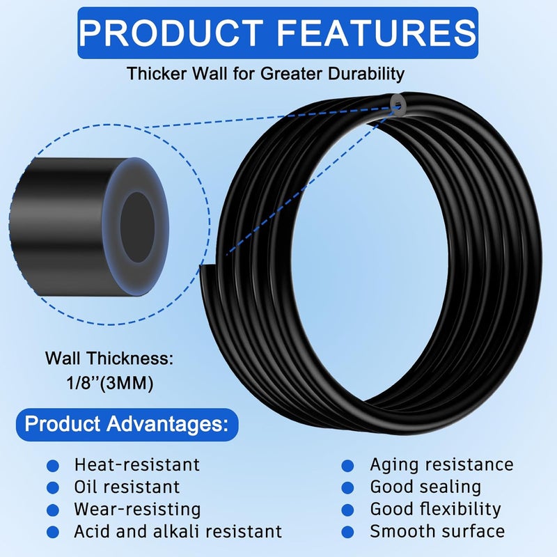 YIENFBEV Vacuum Hose Automotive Kit, 6.6FT Silicone Vacuum Lines with 80 Connectors - Image 4