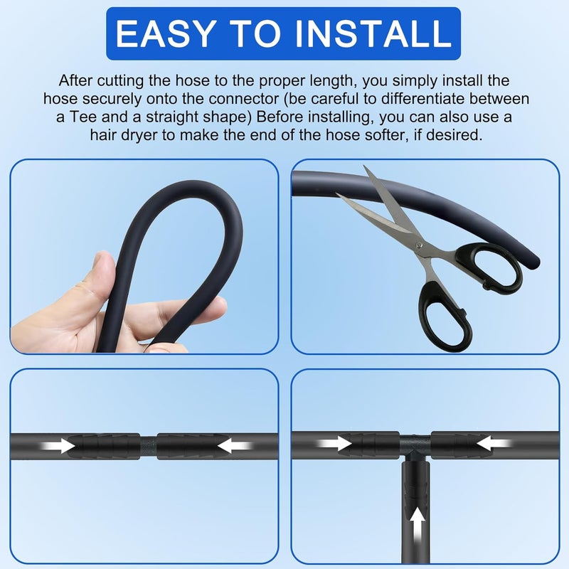 YIENFBEV Vacuum Hose Automotive Kit, 6.6FT Silicone Vacuum Lines with 80 Connectors - Image 5