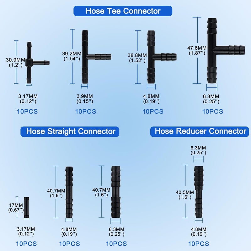 YIENFBEV Vacuum Hose Automotive Kit, 6.6FT Silicone Vacuum Lines with 80 Connectors - Image 3