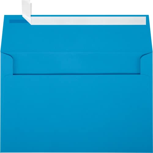 LUXPaper A9 Invitation Envelopes | Peel & Press | 5 3/4" x 8 3/4" | Pool Blue | 80lb. Text | 50 Qty - Image 5