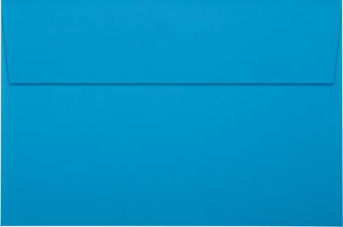 LUXPaper A9 Invitation Envelopes | Peel & Press | 5 3/4" x 8 3/4" | Pool Blue | 80lb. Text | 50 Qty - Image 2