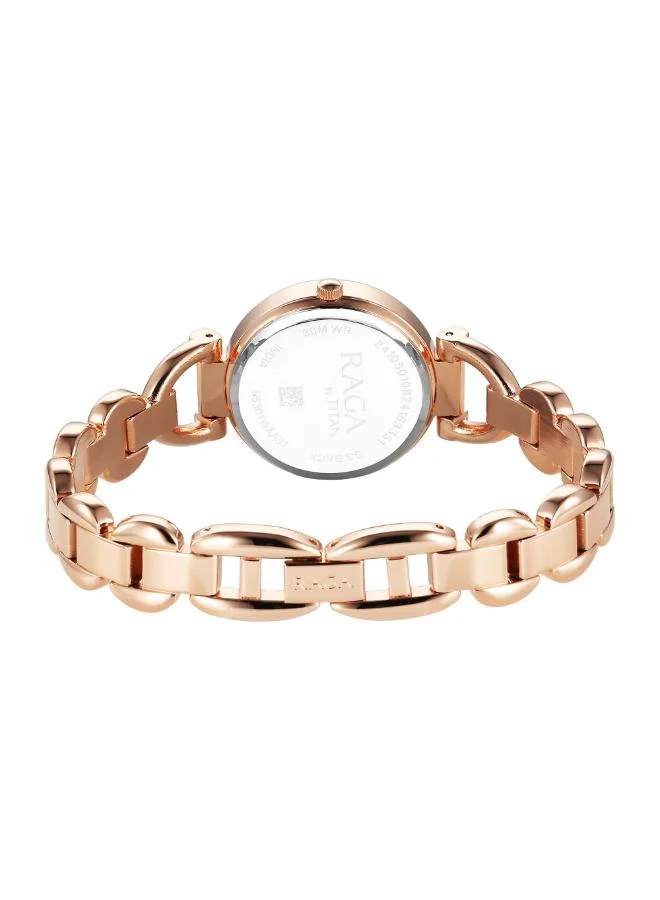 TITAN Women Analog Display Watch With Rose Gold Stainless Steel Strap - 95301WM01