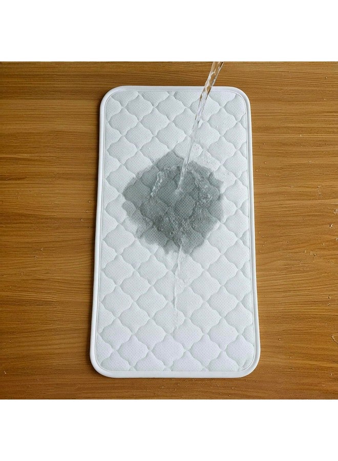 BlueSnail Blue Snail Baby Sweat-Wicking Changing Pad Liner - Waterproof & Quick-Drying and Reusable Diaper Mat, Soft Surface for Infants, Fits Standard Changers, 13"x27" White - Image 4