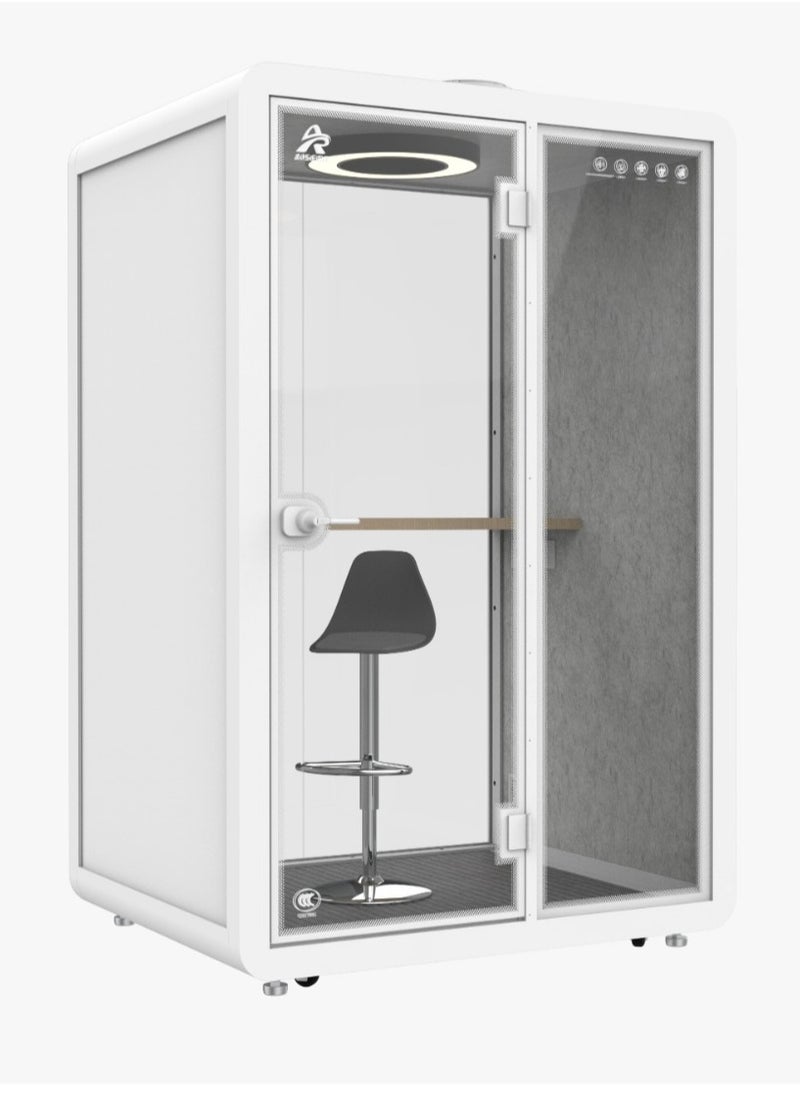 Generic - Phonebooth modern Office space, For work Movable Luxury personal soundproof-Noise Insulation Home Cabin Indoor Vocal Office Soundproof Office Booth Pod Office/Phone booth/Podcast/Private room (BLACK) - Image 1