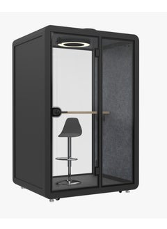 Phonebooth modern Office space, For work Movable Luxury personal soundproof-Noise Insulation Home Cabin Indoor Vocal Office Soundproof Office Booth Pod Office/Phone booth/Podcast/Private room (BLACK)