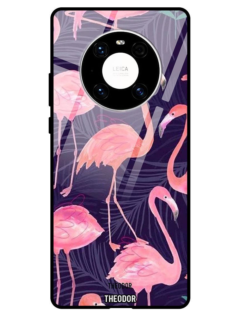Theodor Protective Tempered Glass Case Cover HUAWEI MATE 40 5G  Flamingo - Image 1