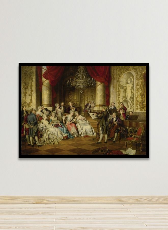 Marktna Canvas Wall Art For Wall Decoration, Modern Design, With A Hollow Black Frame, Size (120x80),One Piece - Image 1