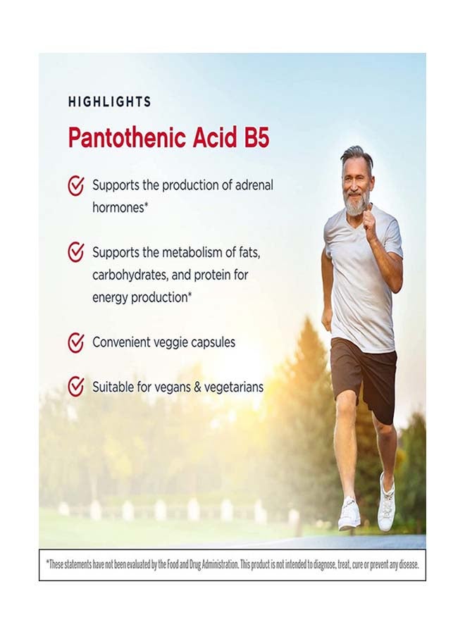 jarrow formulas Pantothenic Acid B5 500Mg 100 Capsules - Image 3