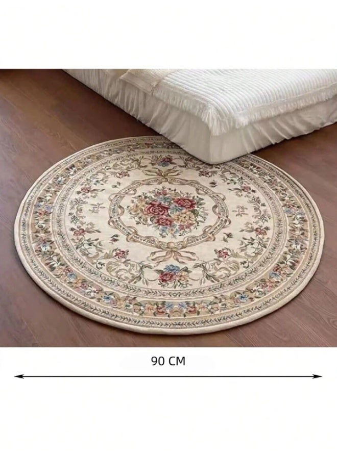 FridayIn European-style Round Jacquard Rug Carpet Suitable for Home décor in Bedrooms Bedside Tables Chairs - Image 4