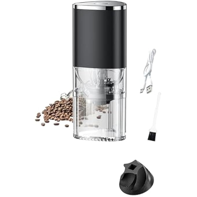 Honwor Portable Mini Burr Coffee Grinder Usb Rechargeable Adjustable Grind Size 30G Capacity For Home Office Or Travel - Image 2