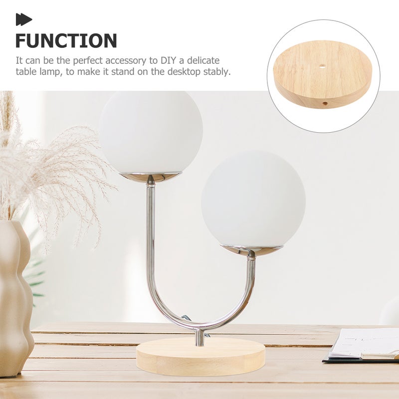 Desk Lamp Base Replacement Table Base Round Table Lamp Base DIY Wood Lamp Base - Image 2