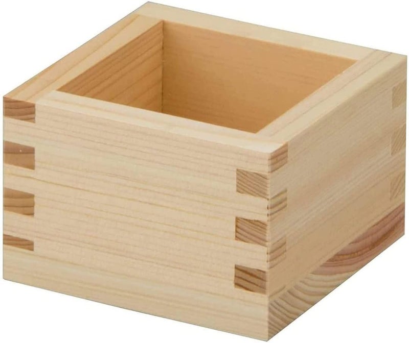 TIKUSAN Wooden Sake Cups Masu Japanese Hinoki Wood Sake Box Made in Japan (6.1 fl oz(1go)) - Image 1