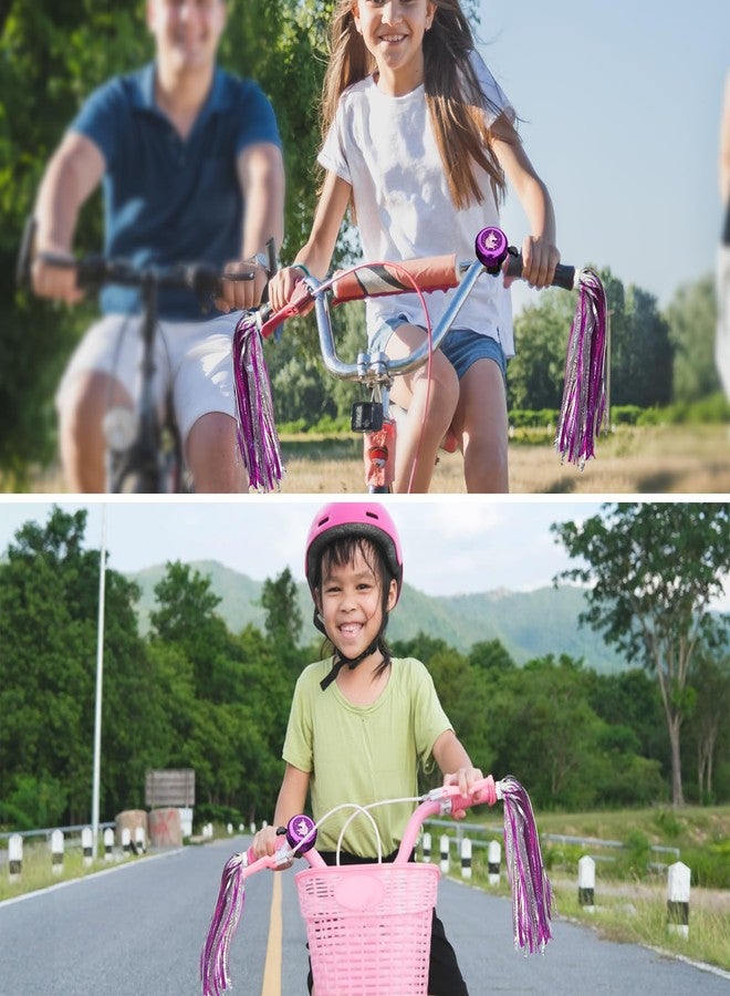 Vortika Kids Bike Bell with 2 Pcs Bike Streamers for Girls, Cute Children's Bicycle Accessories（Unicorn Bell+Tassels） - Image 4