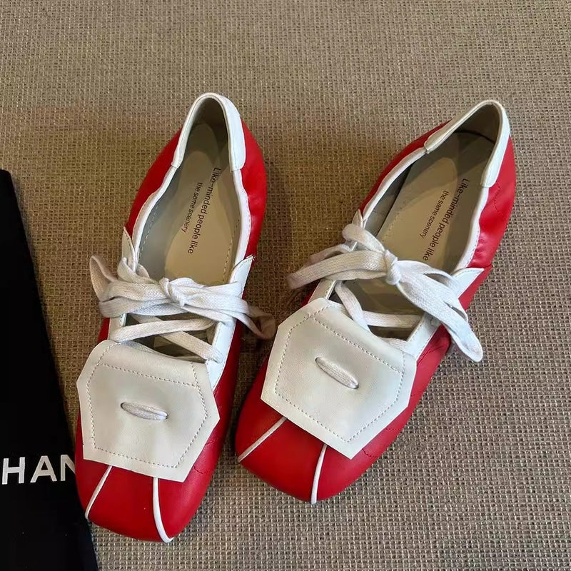Women's Sheepskin Square Toe Mary Jane Flat Shoes - Image 2