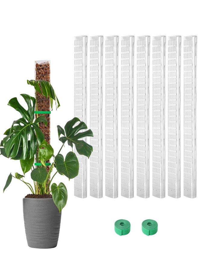 EOX 24 Inch 8 Pcs Plastic Moss Pole for Plants Monstera, Climbing Plants, Plant Support for Indoor Plants Work with Sphagnum Moss - Image 1