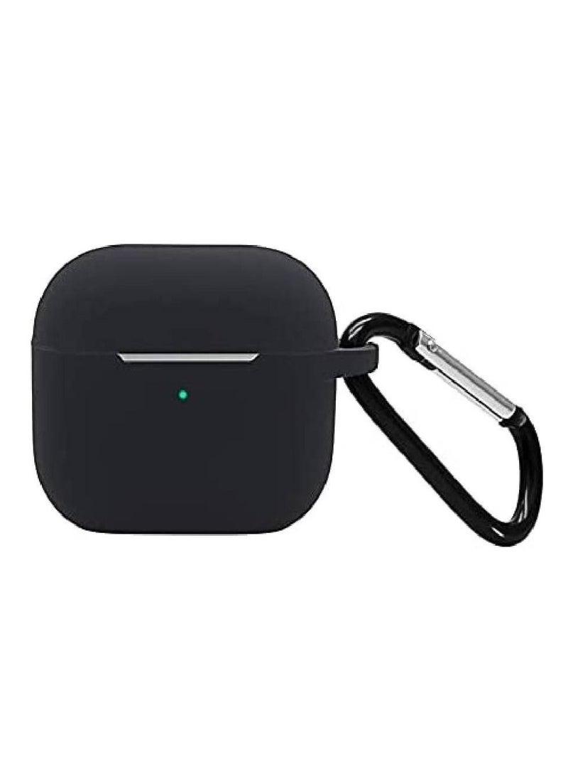 Generic - Protective Case Skin Cover with Keychain and Lock for Apple Airpods 3 Case Women Men Black - Image 1