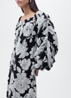 MANGO Strapless Floral Dress  - Image 3