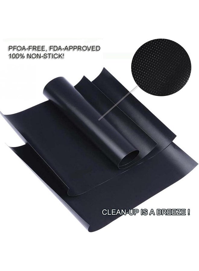 DUNISO 7 Pcs Grill Mat,100% Non-Stick BBQ Grill Mats Baking Mats, PFOA Free, Heavy Duty, Reusable and Easy to Clean, Works on Gas Charcoal and Electric BBQ,15.75 x 13Inch,Black  - Image 5