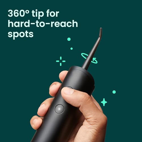 quip Water Flosser with Replacement Tip - Cordless Water Flosser with Adjustable Pressure - Teeth Cleaner Pick with 360 Degree Rotating Replaceable Tip, Rechargeable Water Dental Pick - All-Black - Image 3