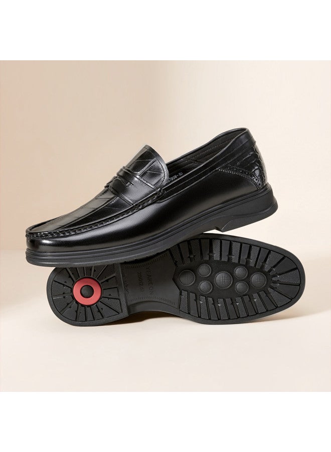 YEARCON Leap Month Shoes】men's Genuine Leather Loafers, Autumn Business Casual Slip-on Leather Shoes, Comfortable And Stylish - Image 2