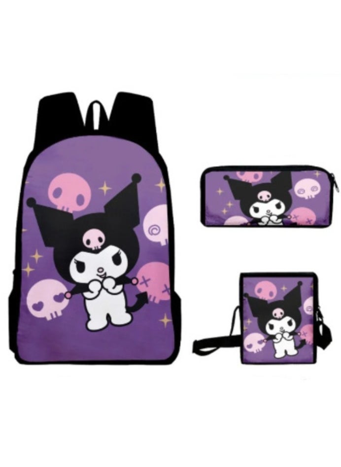 Generic - Cartoon anime backpack for primary and secondary school students, large capacity casual lightweight backpack, cartoon shoulder bag, pencil case, pencil case, and pencil case - Image 1
