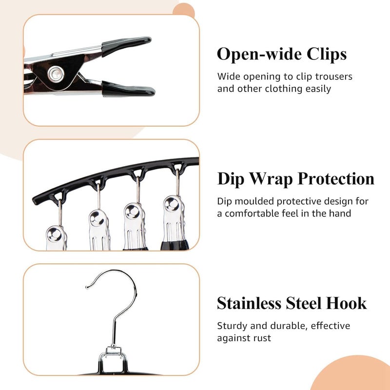 2 Pack Metal Yoga Pants Hangers with 20 Clips - Space Saving Legging Organizer - Image 2