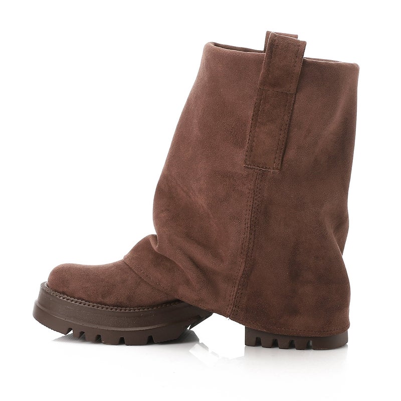 مستر.جو هاف بوت كاجوال مطوي - بني - Image 4