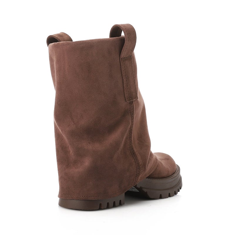 مستر.جو هاف بوت كاجوال مطوي - بني - Image 3