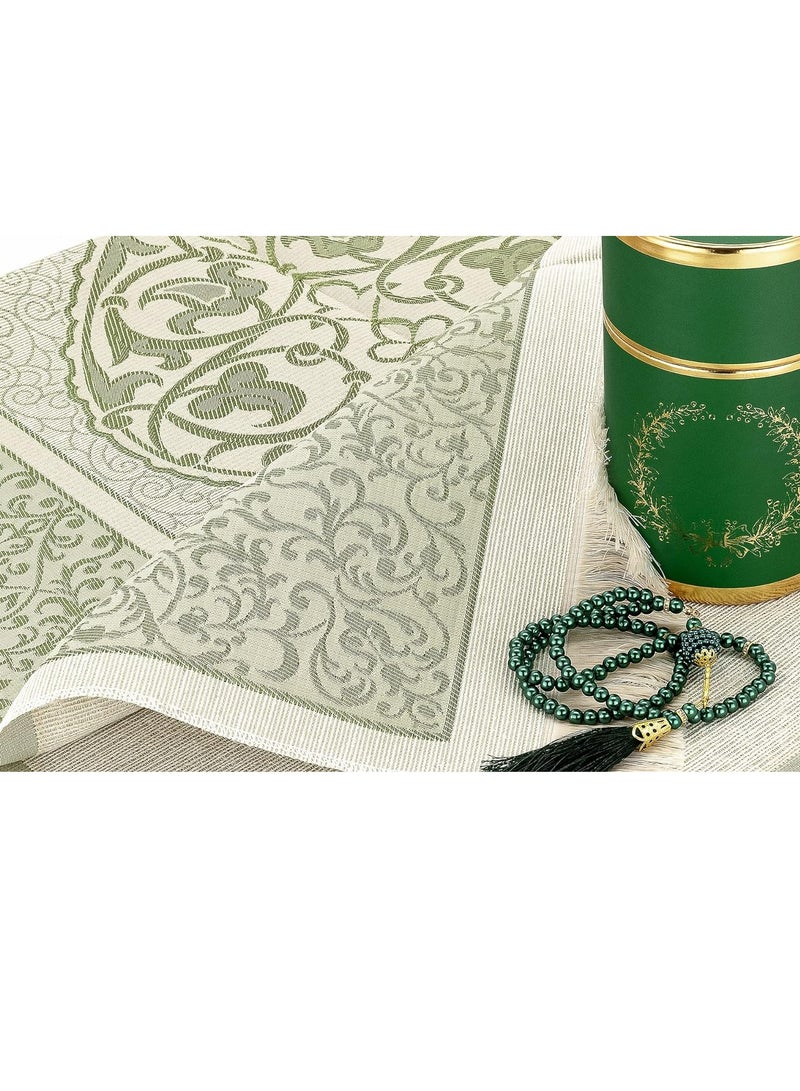 DubaiGallery 1pc Muslim Prayer Mat, Chenille Prayer Rug Set, Woven Floor Mat, Rosary Matching Prayer Rug Set, Indoor And Outdoor Available - Image 4