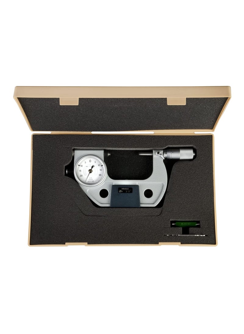 Mitutoyo Mitutoyo 510131 Dial Indicating Micrometer Ratchet Stop 01 Range 000005 Graduation 000004 Accuracy Retractable Anvil Button  - Image 3