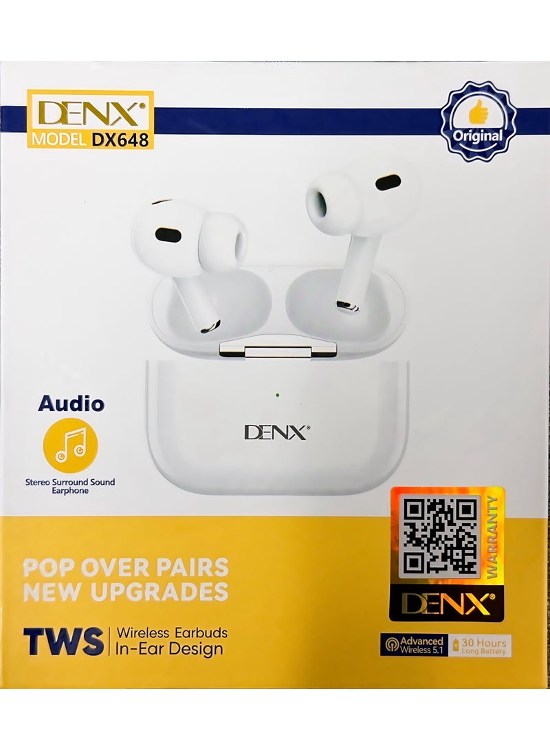 دينكس سماعات DENX اللاسلكية DX648 (بيضاء)  - Image 3
