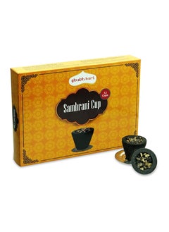Shubh kart Shubhkart 12 PCS Premium Sambrani Dhoop Cup, Black | Long Lasting Aroma for Prayer, Puja, and Meditation | Charcoal-Laden Loban Incense for Relaxation and Stress Relief | 12 Cups  - Image 2