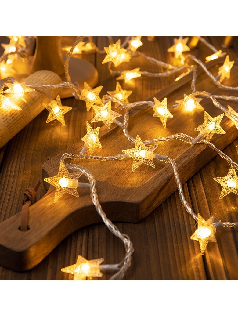 Mei Lifestyle 3m Long Warm Star String Lights with Batteries 20 LED Decorative Lights  - Image 2