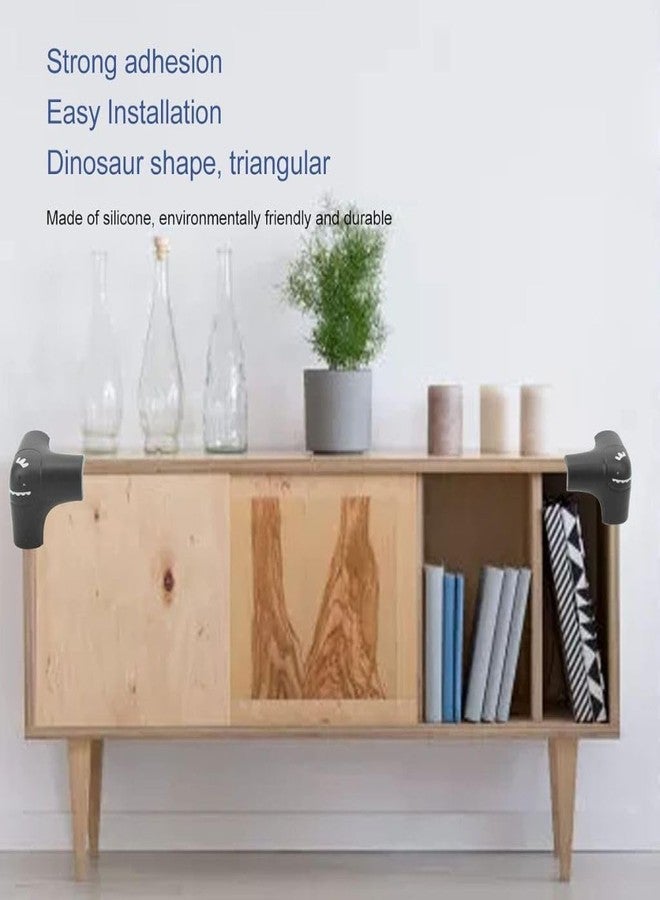 Trifecta Easy Installation Silicone for School Corner Protectors can be glued to Various Furniture, Tables, and Cardboard Table Corner Protectors, Triangular Corner Guards (4 Pieces, Color: Black). - Image 4