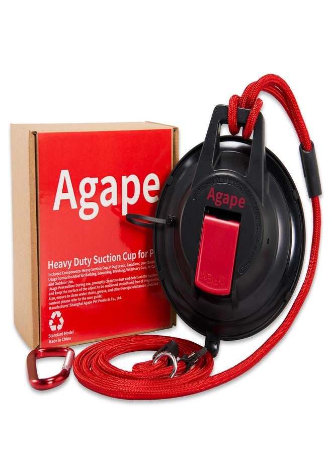 Agape Heavy Duty Dog Bathing Suction Cup with Adjustable Collar Restraint Leash, Powerful Reusable Pet Grooming Tub Loop, Portable Dog Bath Holder, Anchor for Dog & Cat Shower, Trimming, Blowing - Image 1