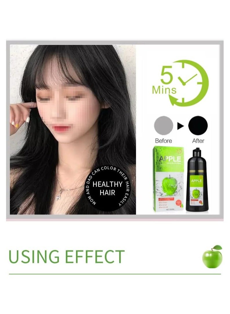 بلومنغ تايم صبغة الشعر واللحية بخلاصة فاكهة التفاح، لون أسود طويل الأمد بدون أمونيا - 500 مل - Image 5