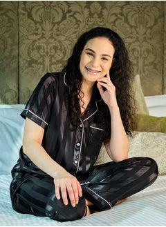 Catherine Striped Satin Jacquard Pajama Set - pzsku/ZD686037C2AC1BA1EA868Z/45/_/1731078876/9054aa01-c844-4734-b8ad-2a70e662e489