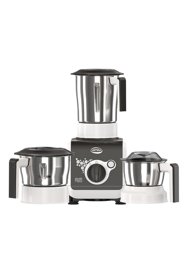 ULTRA Stealth neo MixerGrinder,750W,AISI304 Food Grade SS Jars &Blades,Serrated Stainless Steel Blades,Lesser noise,ABS Body,3Jars Small (0.5L),Medium (0.8L), Large(1.5L), 5Year Motor Warranty - Image 1