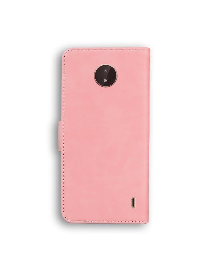 S-TOP Case For Nokia C20 / C10 Skin Feel Pure Color Flip Leather Phone Case - Image 3