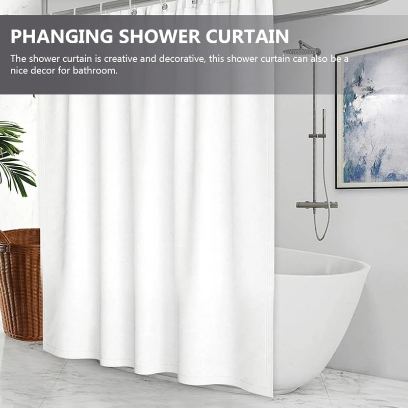 GALPADA Waterproof Shower Curtain Bathroom Curtain 180x180cm White Peva Partition Liner for Indoor Use - Image 5