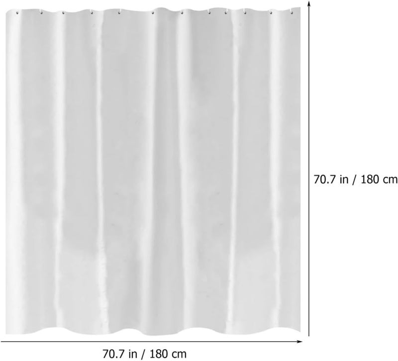 GALPADA Waterproof Shower Curtain Bathroom Curtain 180x180cm White Peva Partition Liner for Indoor Use - Image 2