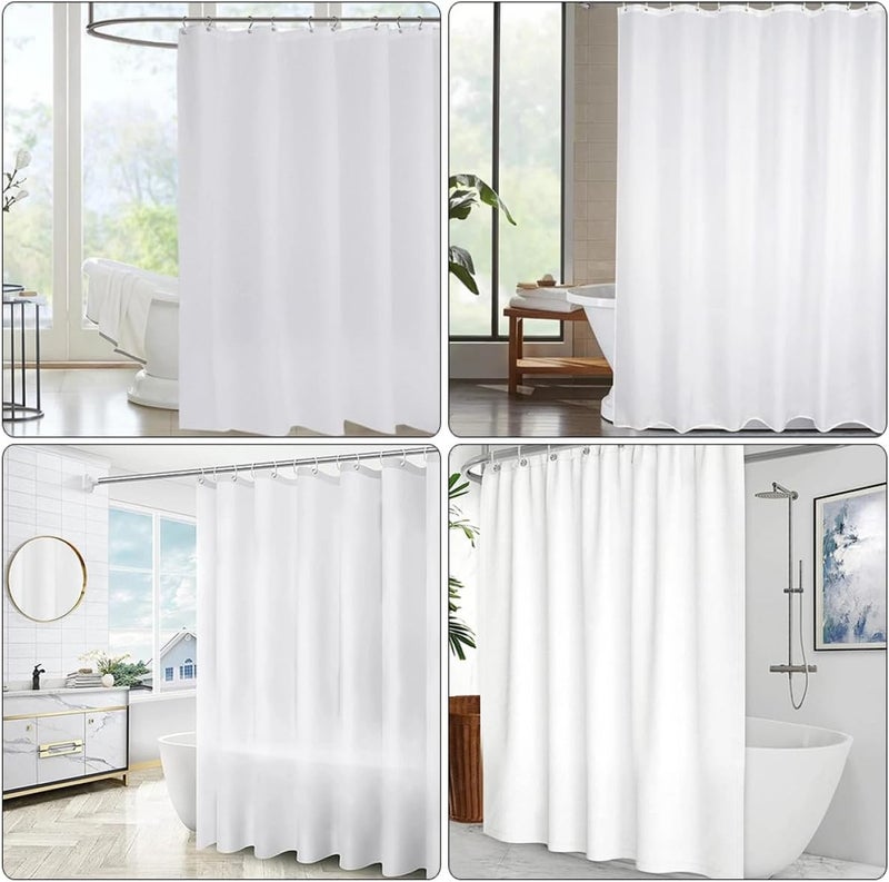 GALPADA Waterproof Shower Curtain Bathroom Curtain 180x180cm White Peva Partition Liner for Indoor Use - Image 4