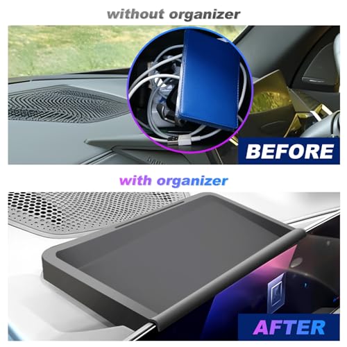 SXCY for 2023 2024 2025 2026 BMW X5/X6/X7 Dashboard Tray for BMW X5 2023 2024 2025 2026 Accessories for 2025 2026 BMW X5 Console Organizer 2024 2025 2026 X5 Dashboard Organizer Screen Back Organizer - Image 2