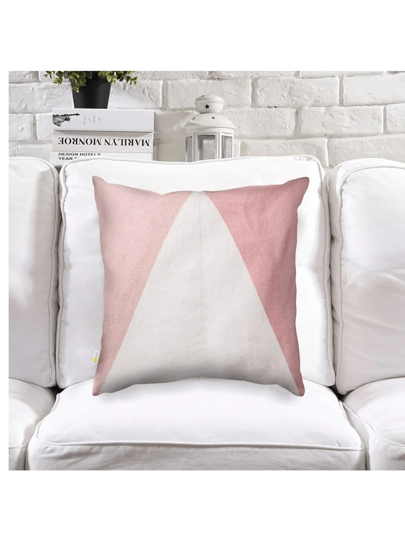 Donetella Decorative Embroidered Cushion Cover Pink/white 45x45Cm(Without Filler)