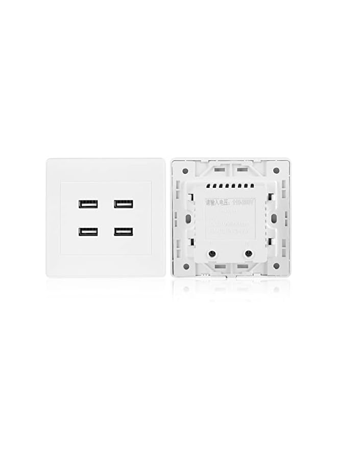 promass 4 USB Ports USB Wall Mounted Socket, Wall Mounted DC 5V Coltage&Over- USB Outlet, Office for Home Hotel Public Places - Image 5